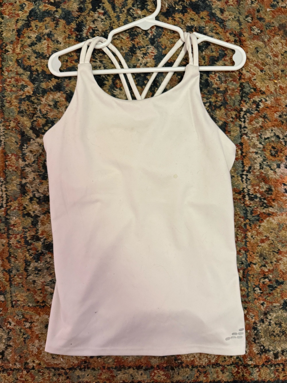bcg White Strappy Back Athletic Tank Top